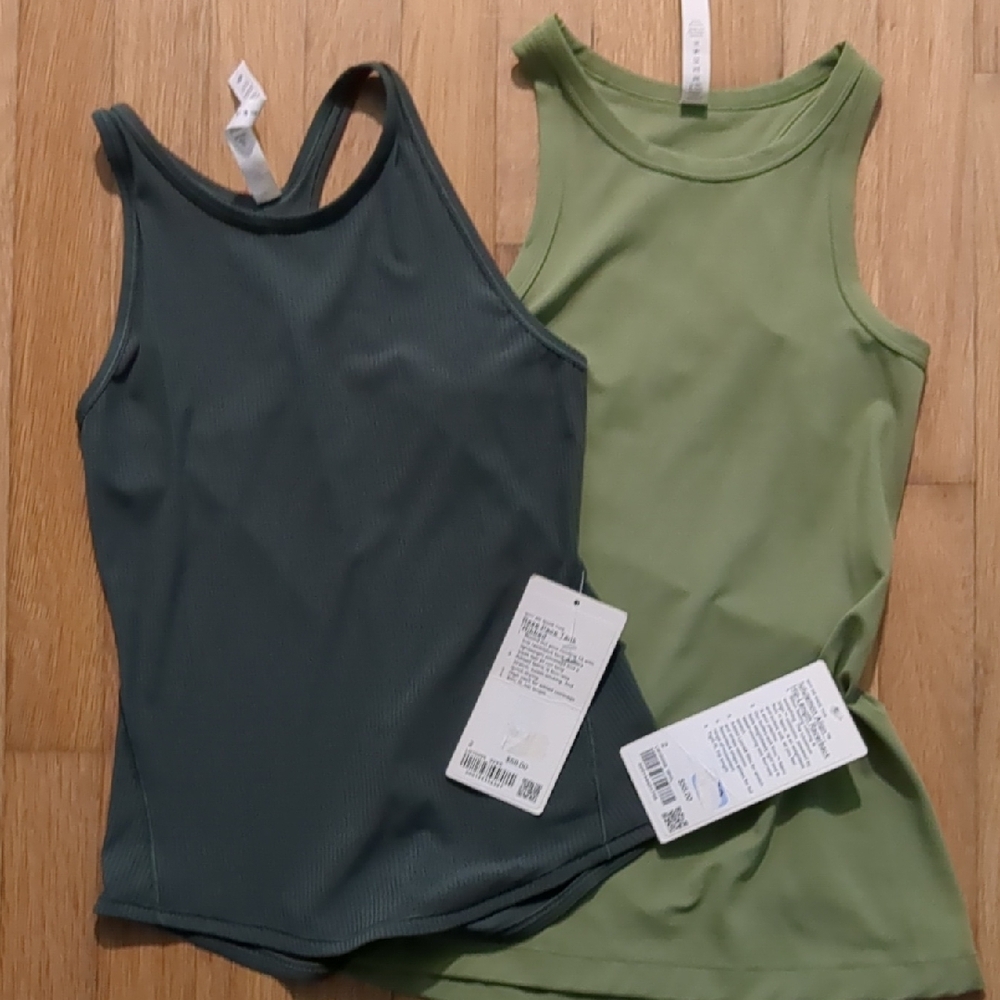 NWT Set Of Two lululemon athletica Green Tank Tops
